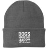 Dogs Make Me Happy, You...Not So Much Knit Beanie