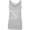 Weekends Wine And Canines Cotton Tank