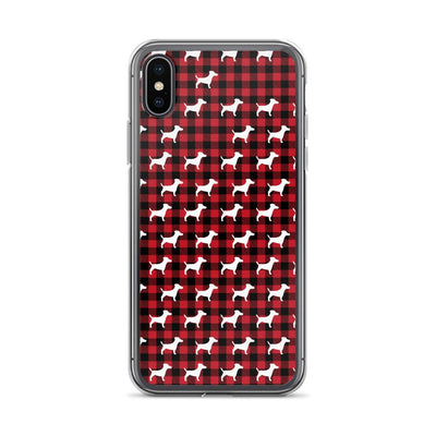 Dogs On Plaid iPhone Case