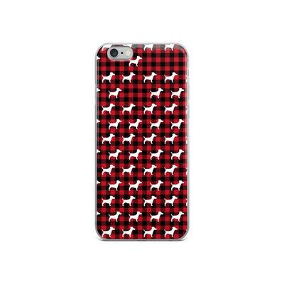 Dogs On Plaid iPhone Case