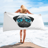 Hollywood Pug Beach Towel