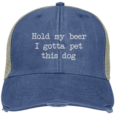 Hold My Beer I Gotta Pet This Dog Trucker Cap