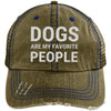 Dogs Are My Favorite People Hat Distressed Trucker Cap