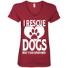 I Rescue Dogs What's Your Superpower V-Neck Tee