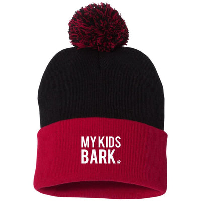 My Kids Bark Knit Pom Beanie