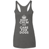 Keep Calm And Care For Dogs Triblend Tank