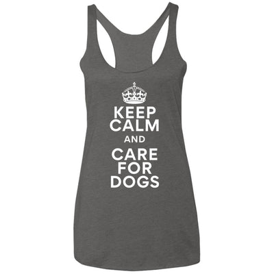 Keep Calm And Care For Dogs Triblend Tank