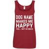 Personalized (Dog Name) My Dog Makes Me Happy Cotton Tank