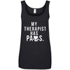 My Therapist Has Paws Cotton Tank