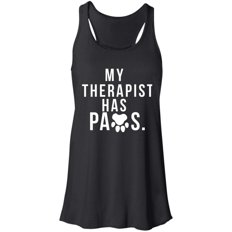 My Therapist Has Paws Flowy Tank