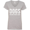 Dogs Because People Suck V-Neck Tee