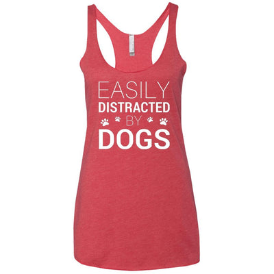 Easily Distracted By Dogs Triblend Tank