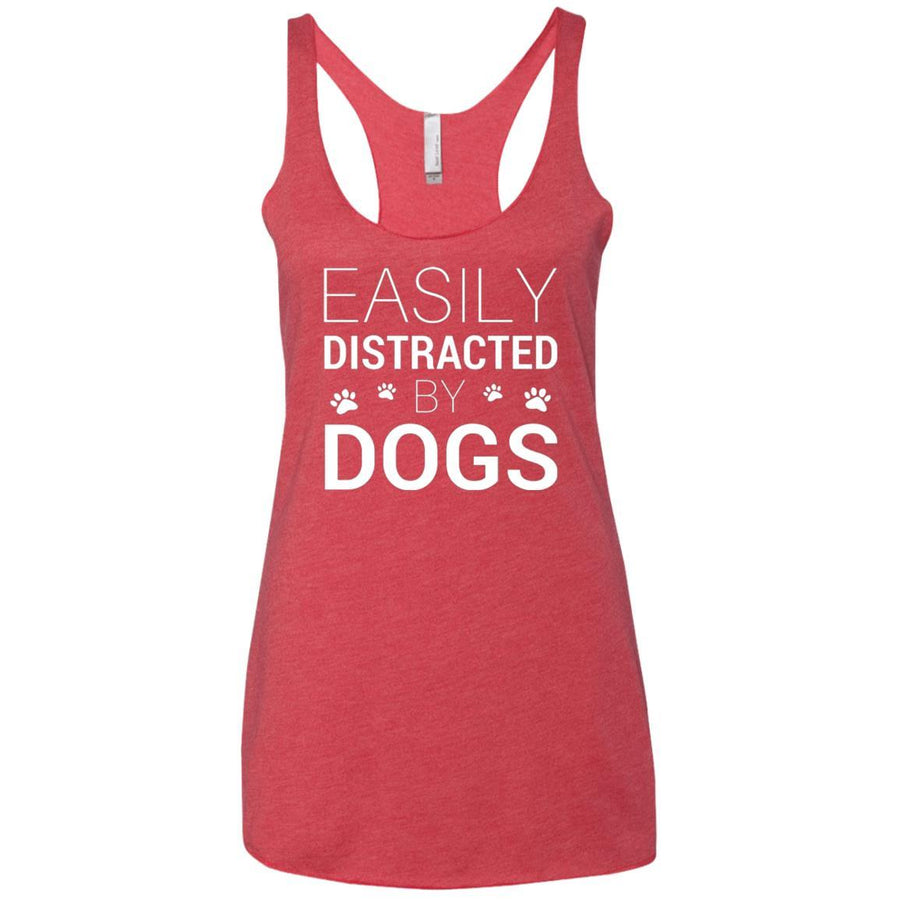 Easily Distracted By Dogs Triblend Tank