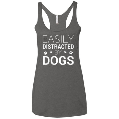 Easily Distracted By Dogs Triblend Tank