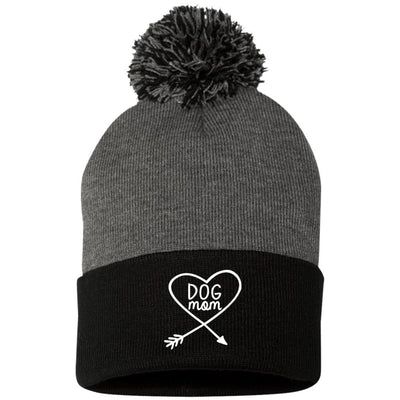 Dog Mom Knit Pom Beanie