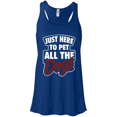 Just Here To Pet All The Dogs Flowy Tank