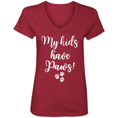 My Kids have Paws V-Neck Tee