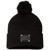 Namast'ay Home With My Dog Knit Pom Beanie