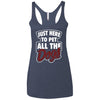 Just Here To Pet All The Dogs Triblend Tank