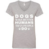 Dogs Make Better Humans V-Neck Tee