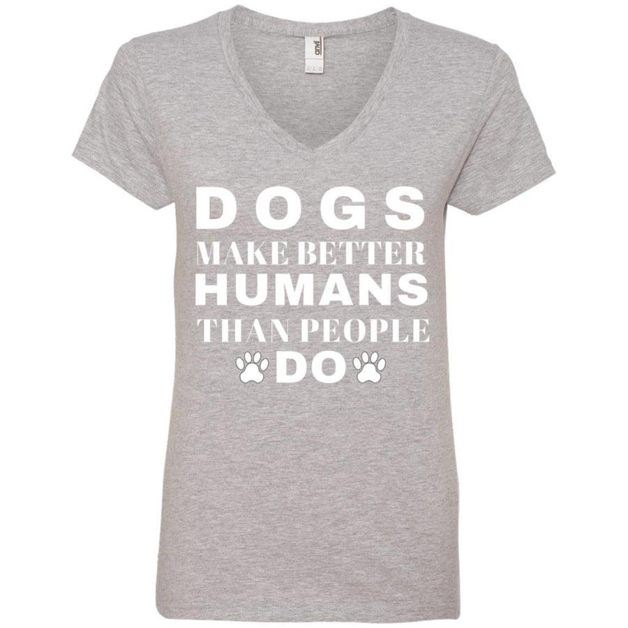 Dogs Make Better Humans V-Neck Tee