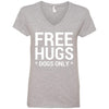Free Hugs Dogs Only V-Neck Tee