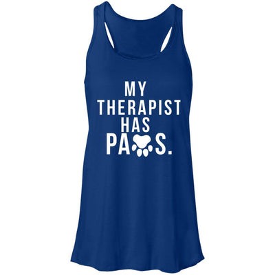My Therapist Has Paws Flowy Tank