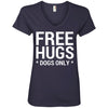 Free Hugs Dogs Only V-Neck Tee