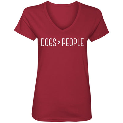 Dogs > People V-Neck Tee
