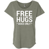 Free Hugs Dogs Only Slouchy Tee