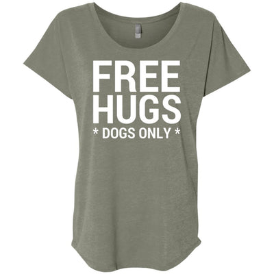 Free Hugs Dogs Only Slouchy Tee