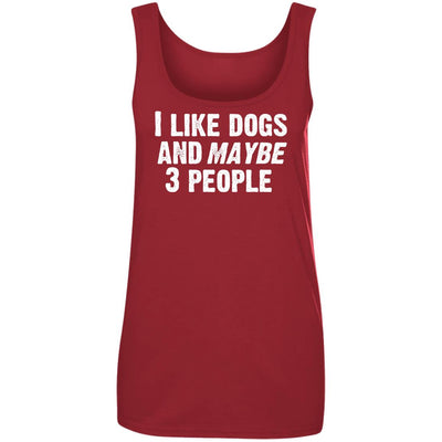 I Like Dogs and Maybe 3 People Cotton Tank