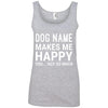 Personalized (Dog Name) My Dog Makes Me Happy Cotton Tank