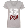 Just Here To Pet All The Dogs V-Neck Tee