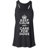 Keep Calm And Care For Dogs Flowy Tank