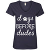Dogs Before Dudes V-Neck Tee