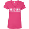 Rescued Is My Favorite Breed V-Neck Tee