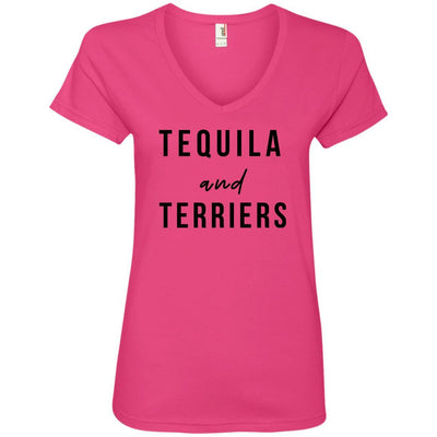 Tequila and Terriers V-Neck Tee