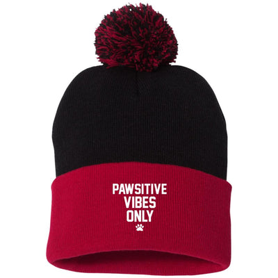 Pawsitive Vibes Only Knit Pom Beanie