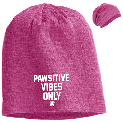 Pawsitive Vibes Only Slouchy Beanie