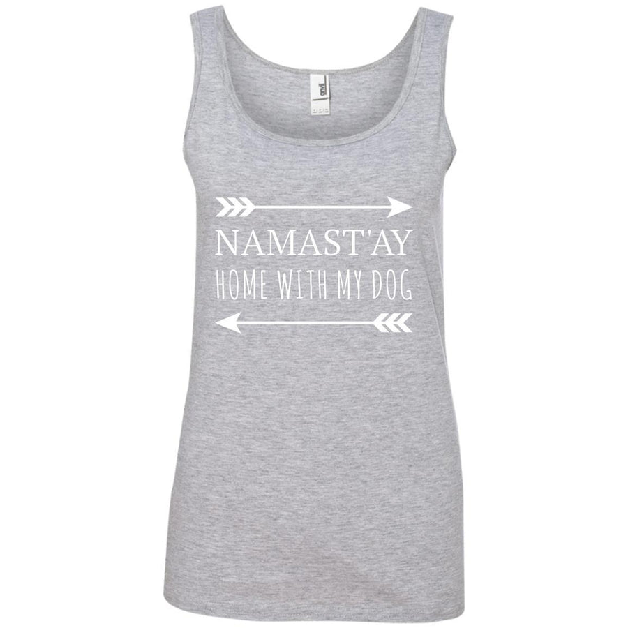 Namastay Home With My Dog Cotton Tank