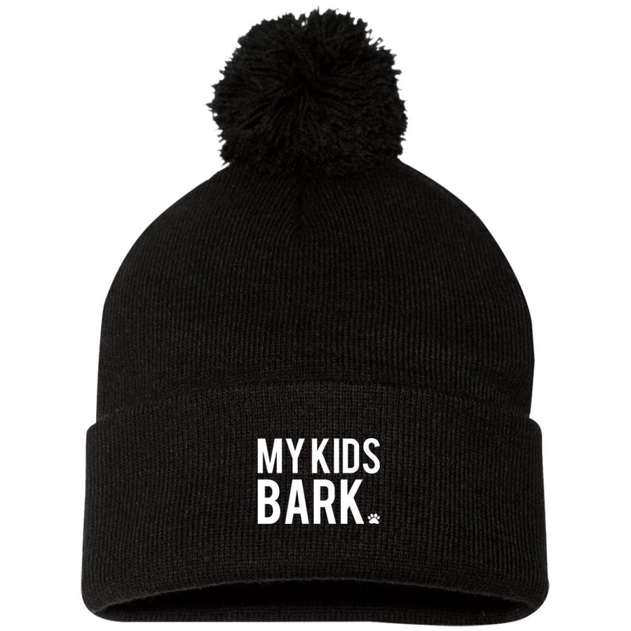 My Kids Bark Knit Pom Beanie