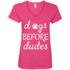 Dogs Before Dudes V-Neck Tee