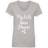 My Kids have Paws V-Neck Tee