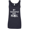 My Therapist Has Paws Cotton Tank