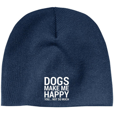 Dogs Make Me Happy, You...Not So Much Classic Beanie