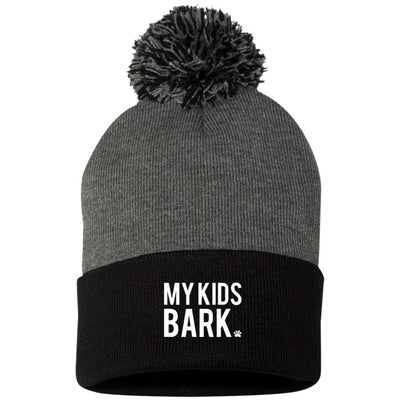 My Kids Bark Knit Pom Beanie