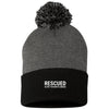 Rescued Is My Favorite Breed Knit Pom Beanie