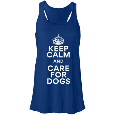 Keep Calm And Care For Dogs Flowy Tank