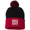 Dogs Make Me Happy, You...Not So Much Knit Pom Beanie